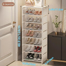 Organizador de Sapatos 6/8 Camadas | Sapateira Intercalar com Estrutura de Metal e Camadas de Tecido | Ideal para Entrada, Corredor ou Sala de Estar