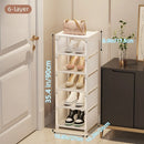 Organizador de Sapatos 6/8 Camadas | Sapateira Intercalar com Estrutura de Metal e Camadas de Tecido | Ideal para Entrada, Corredor ou Sala de Estar