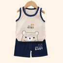 Conjunto Infantil em Algodão – Camiseta Regata e Shorts para Meninos e Meninas | Moda Verão