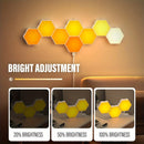 Lâmpada de Parede Hexagonal Inteligente RGB – Luz Noturna Ambiente com Ritmo Musical e Controle por App