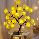 Luminária de Mesa LED Rosa Flor com Luzes de Fadas – USB, Decoração de Natal, Festa, Quarto, Casamento e Presente do Dia das Mães