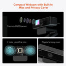 Webcam Nuroum V11 – Full HD 1080p 60fps com Microfone Integrado, Plug & Play para PC e Laptop