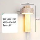 Luminária de Parede LED de Pedra Calcária Natural | Espelho de Vaidade Dupla Face Rotativo | Aplique Decorativo para Quarto e Banheiro