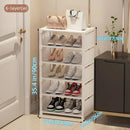 Organizador de Sapatos 6/8 Camadas | Sapateira Intercalar com Estrutura de Metal e Camadas de Tecido | Ideal para Entrada, Corredor ou Sala de Estar