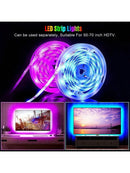 1-30m/100ft Luz de Tira LED USB RGB com Bluetooth, Controle por Toque e App – Backlight para TV e Decoração de Quarto