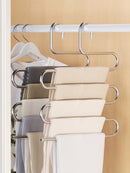 Rack de Calças de Aço Inoxidável 5 Camadas | Cabide Multifuncional para Roupas
