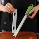 Ralador de Queijo e Zester de Limão em Aço Inoxidável com Capa Protetora | Utensílio Multifuncional para Queijo, Frutas e Chocolate com Alça Antiderrapante