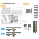 Organizador de Sapatos 6/8 Camadas | Sapateira Intercalar com Estrutura de Metal e Camadas de Tecido | Ideal para Entrada, Corredor ou Sala de Estar