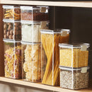 Caixa de Armazenamento de Alimentos Selada | Pote de Plástico com Tampa para Cereais, Doces e Grãos | Organizador de Cozinha e Geladeira