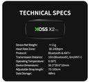 XOSS X2 Pro – Monitor de Frequência Cardíaca Recarregável para Natação, Corrida, Ciclismo e Vela