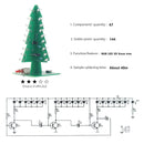 Kit Eletrônico 3D de Árvore de Natal – DIY com LEDs Piscantes Coloridos para Montagem e Prática de Soldagem