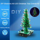 Kit Eletrônico 3D de Árvore de Natal – DIY com LEDs Piscantes Coloridos para Montagem e Prática de Soldagem