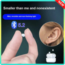 Fones de Ouvido Invisíveis DMWING V5.2 TWS – Mini In-Ear Bluetooth com Cancelamento de Ruído e Microfone