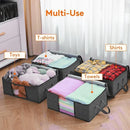 Saco de Armazenamento Dobrável de Grande Capacidade | Organizador de Roupas e Cobertores para Armário ou Quarto