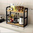 Prateleira de Bancada de Metal 2 Camadas | Organizador de Café, Canecas e Condimentos | Rack de Cozinha à Prova de Ferrugem