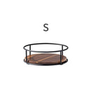 Rack Giratório de Condimentos para Cozinha | Suporte de Madeira para Óleo, Sal, Molho e Vinagre | Armazenamento Rotativo Sob Armário ou Bancada
