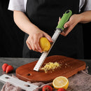 Ralador de Queijo e Zester de Limão em Aço Inoxidável com Capa Protetora | Utensílio Multifuncional para Queijo, Frutas e Chocolate com Alça Antiderrapante