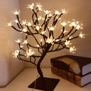 Luminária de Mesa LED Rosa Flor com Luzes de Fadas – USB, Decoração de Natal, Festa, Quarto, Casamento e Presente do Dia das Mães