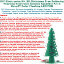 Kit Eletrônico 3D de Árvore de Natal – DIY com LEDs Piscantes Coloridos para Montagem e Prática de Soldagem