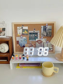Relógio Digital 3D Niditon – Mesa e Parede, Moderno, com Exibição de Hora, Calendário e Umidade
