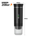 Máquina de Café Espresso Elétrica Portátil Wireless DENOKIN | 3 em 1 para Cápsulas, Pó e Viagem | Para Carro, Casa e Camping