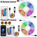 1-30m/100ft Luz de Tira LED USB RGB com Bluetooth, Controle por Toque e App – Backlight para TV e Decoração de Quarto