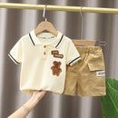 Conjunto Infantil Menino Verão – Camiseta e Shorts em Algodão 2 Peças com Estampa Divertida