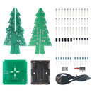 Kit Eletrônico 3D de Árvore de Natal – DIY com LEDs Piscantes Coloridos para Montagem e Prática de Soldagem