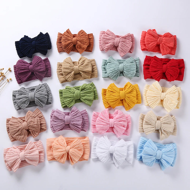 Tiarra Infantil QueenBaby com Laço em Nylon | Headband Elástico para Bebês e Crianças (0-5T)
