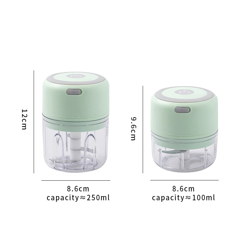 Mini Picador de Alho e Vegetais Elétrico KEMORELA | Moedor de Carne, Triturador de Alho e Gengibre USB | Ferramenta de Cozinha Compacta