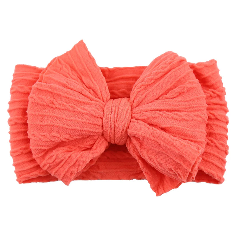 Tiarra Infantil QueenBaby com Laço em Nylon | Headband Elástico para Bebês e Crianças (0-5T)
