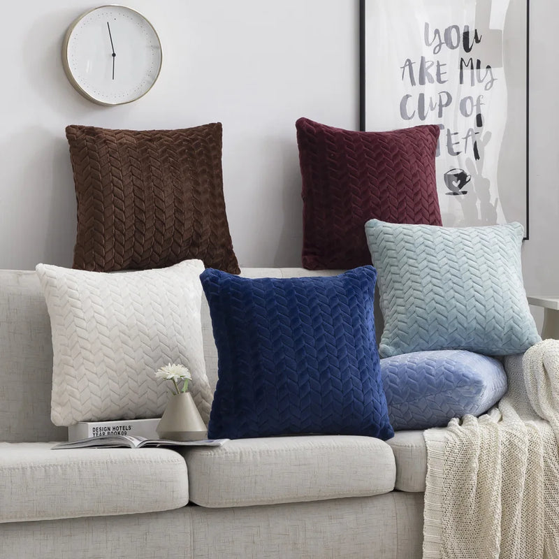 Capa de Almofada de Pelúcia Macia | Decoração de Sala, Quarto e Sofá
