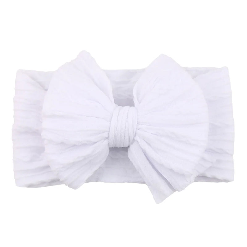 Tiarra Infantil QueenBaby com Laço em Nylon | Headband Elástico para Bebês e Crianças (0-5T)