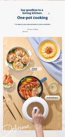 Panela Elétrica Multifuncional 2025 | Antiaderente, 1,5L–2L | Cozimento, Arroz, Sopas e Ensopados