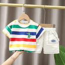 Conjunto Infantil Menino Verão – Camiseta e Shorts em Algodão 2 Peças com Estampa Divertida