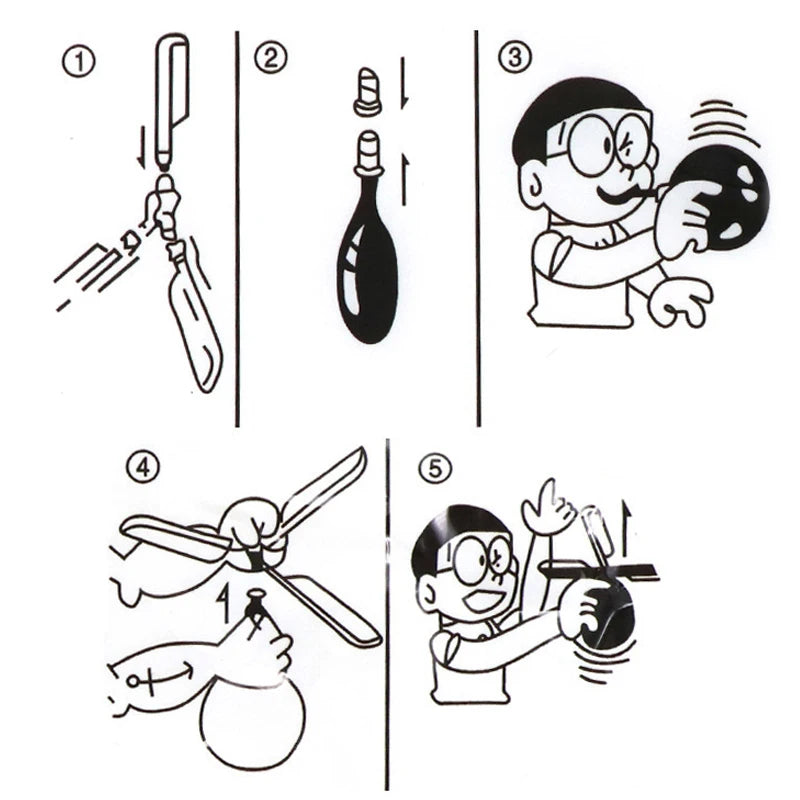 6PCS Helicóptero de Balão – Brinquedo Divertido para Crianças, Festa de Aniversário e Dia das Crianças