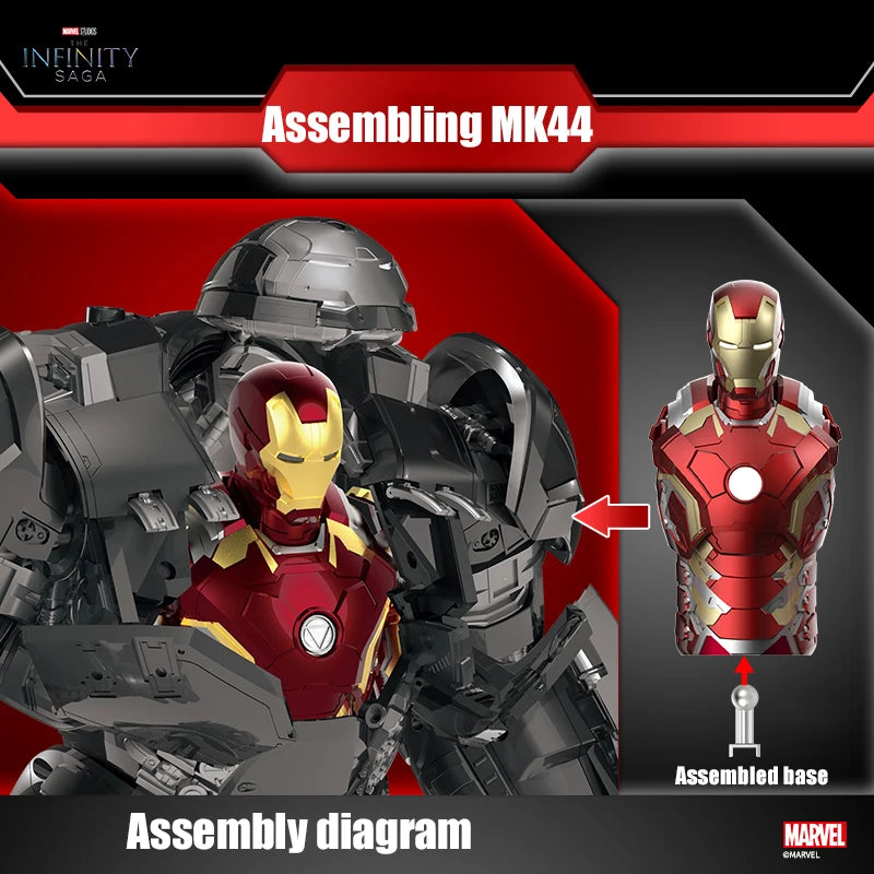 Action Figure Iron Man Anti-Hulk – Modelo Montável de 18 Polegadas com LED para Meninos