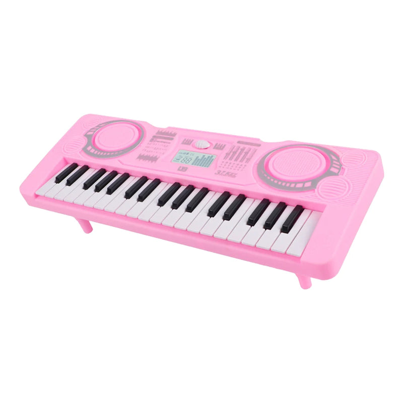 Piano Eletrônico Infantil 37 Teclas – Teclado Musical Portátil Educacional para Crianças