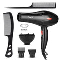 CkeyiN Secador de Cabelo Profissional 1600W – Íons Negativos, Uso Doméstico e Salão com Difusor e Concentrador
