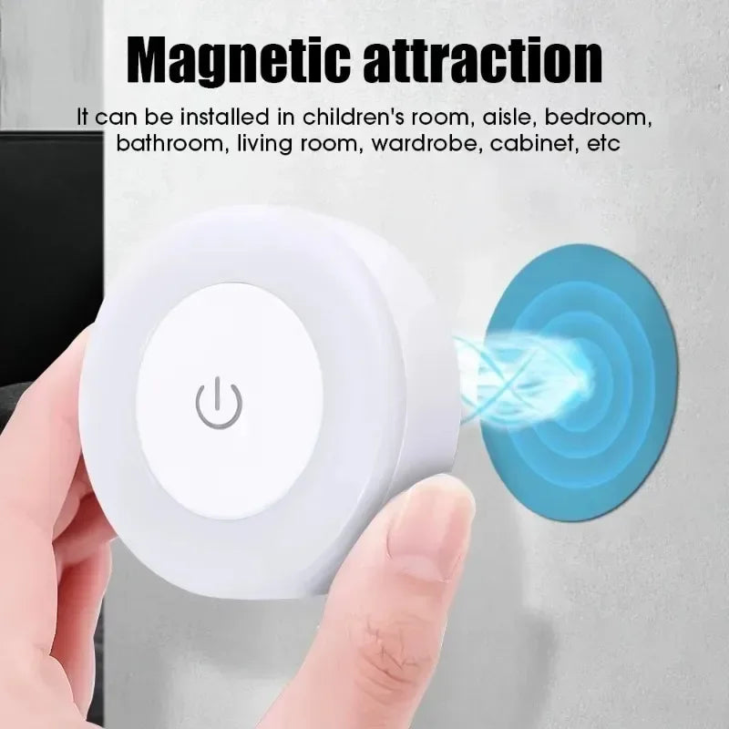 Luz Noturna Recarregável USB Portátil | LED para Sala de Estar, Quarto e Decoração de Casa