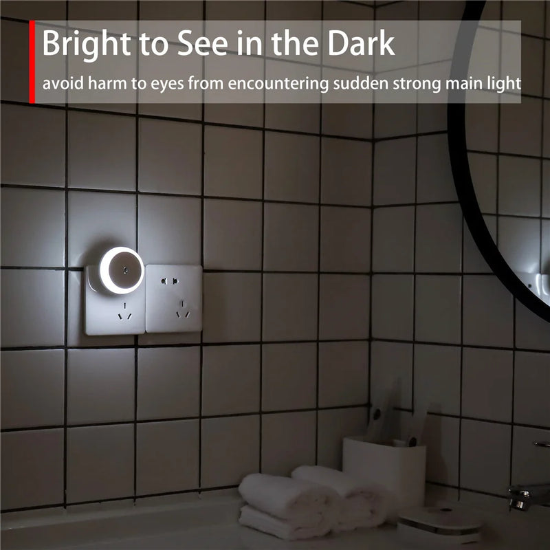 Luz Noturna LED com Sensor Inteligente Crepúsculo-Amanhecer | Plug-in Automática para Casa