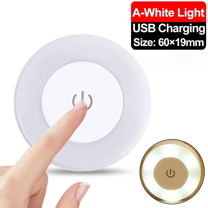Luz Noturna Recarregável USB Portátil | LED para Sala de Estar, Quarto e Decoração de Casa