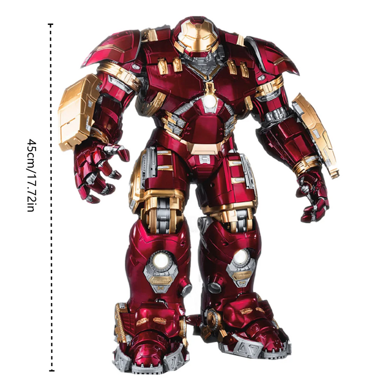 Action Figure Iron Man Anti-Hulk – Modelo Montável de 18 Polegadas com LED para Meninos
