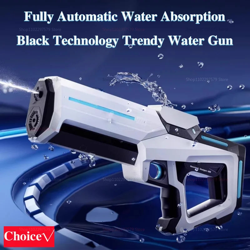 Pistola de Água Automática Abay – Brinquedo Elétrico de Tiro Contínuo para Praia, Piscina e Diversão ao Ar Livre