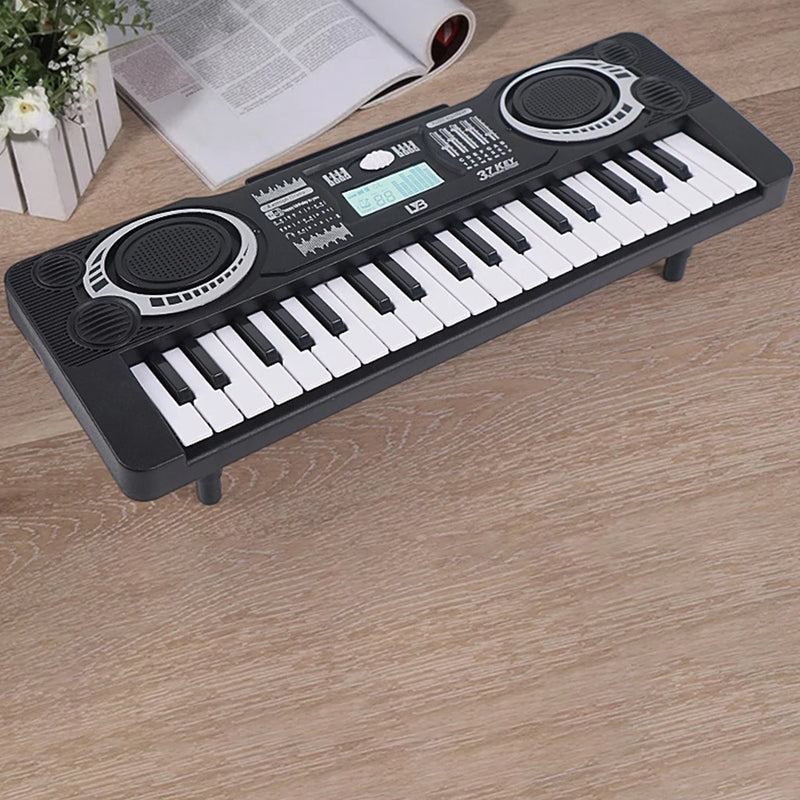 Piano Eletrônico Infantil 37 Teclas – Teclado Musical Portátil Educacional para Crianças