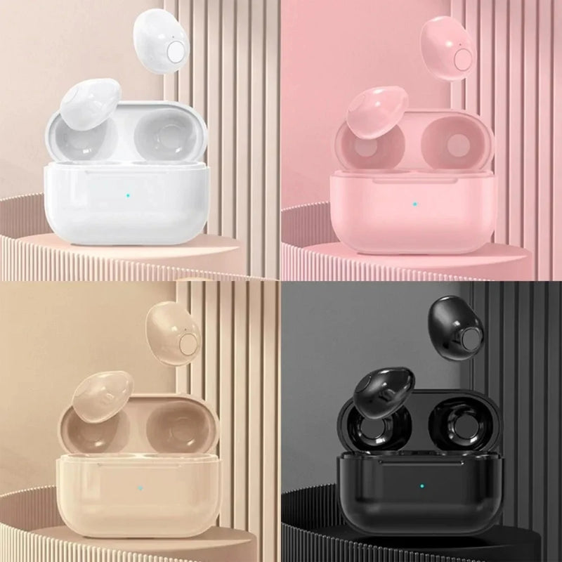 Fones de Ouvido Invisíveis DMWING V5.2 TWS – Mini In-Ear Bluetooth com Cancelamento de Ruído e Microfone