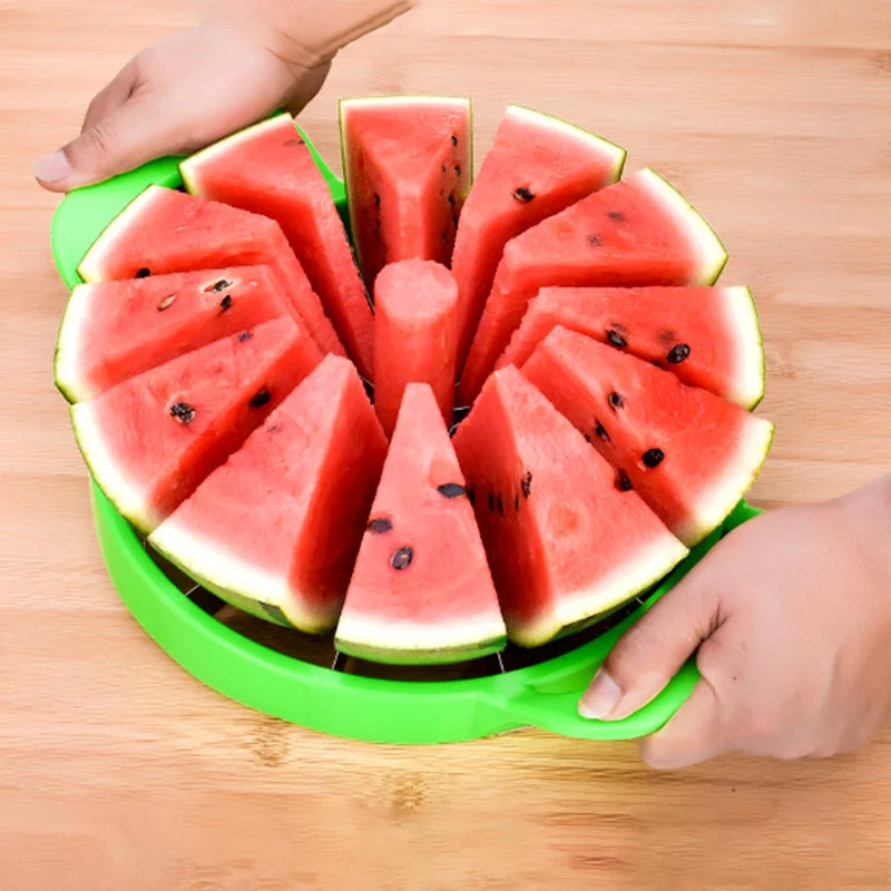 Cortador Manual de Melancia em Aço Inoxidável | Fatiador de Frutas Grande e Criativo com Design Ergonômico e Economia de Esforço