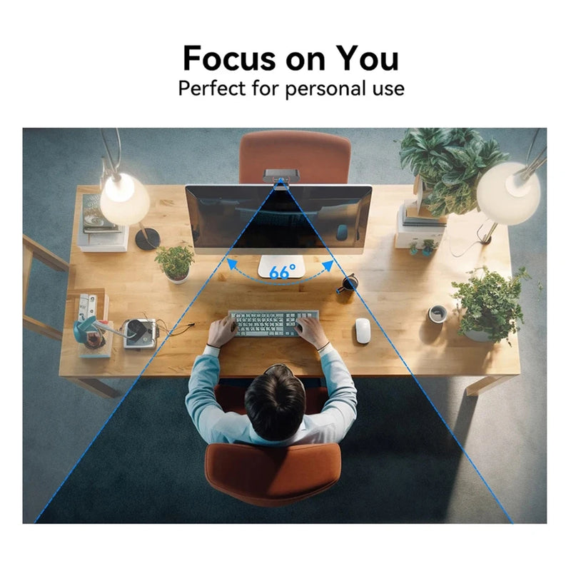 Webcam EMEET C960 4K – USB com Tripé, Autofoco e Microfone Integrado para Streaming e Videoconferências