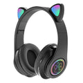 Fones de Ouvido VAKIND – Sem Fio Bluetooth com Luz LED em Formato de Orelhas de Gato, Microfone e Controle, Over-Ear para Crianças e Adolescentes