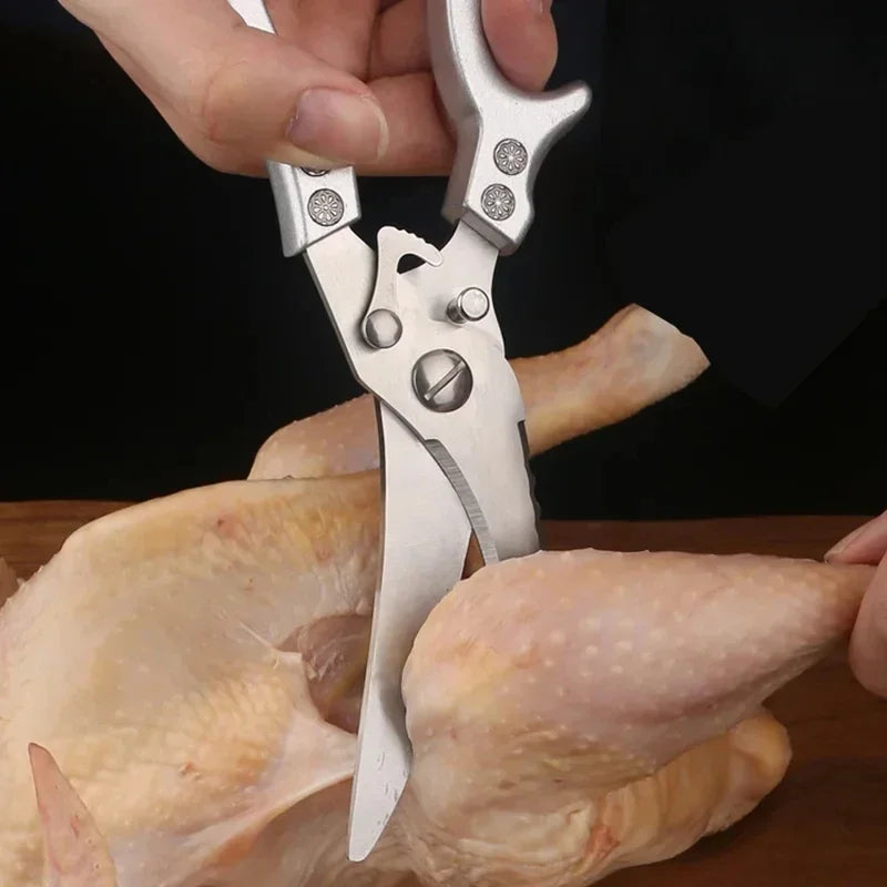 Faca de Cozinha Laser Damascus InLeung | Cutelo, Chef, Carne, Frutas e Pão | Faca Multifuncional para Barbecue e Preparos Domésticos